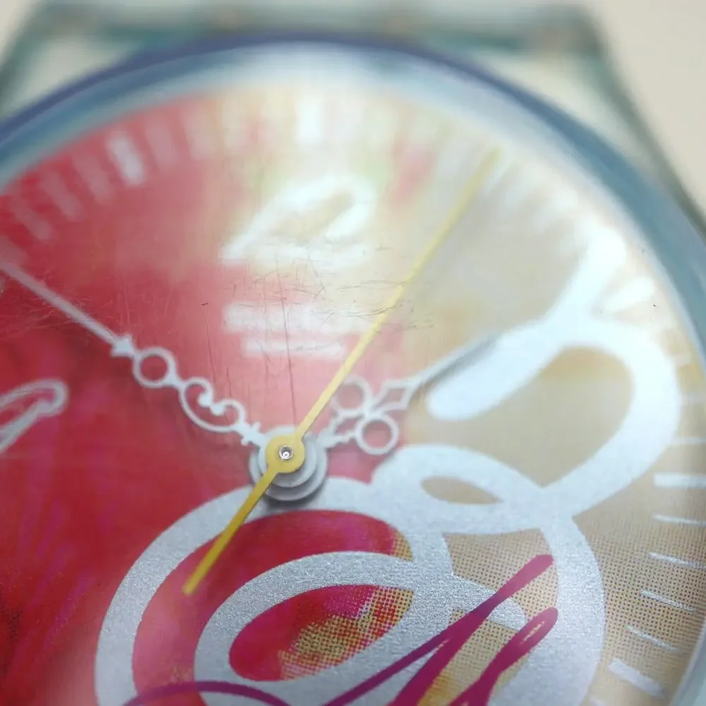 Swatch Bouquet Pour Maman Blue Pink 34mm Womens Watch Swiss Made w New Battery